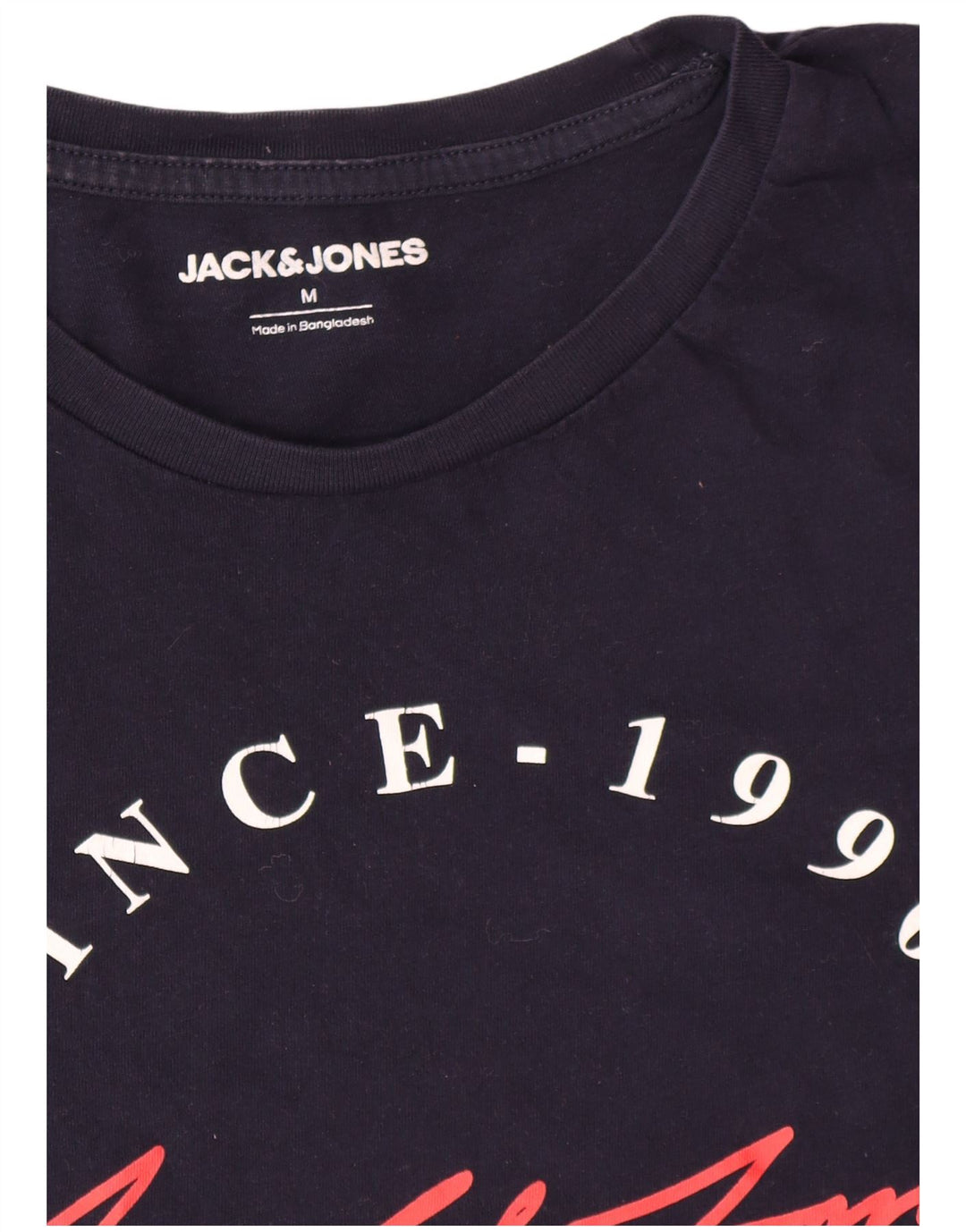 Ανδρικό γραφικό μπλουζάκι Jack & Jones Τοπ μεσαίου μπλε βαμβακερό