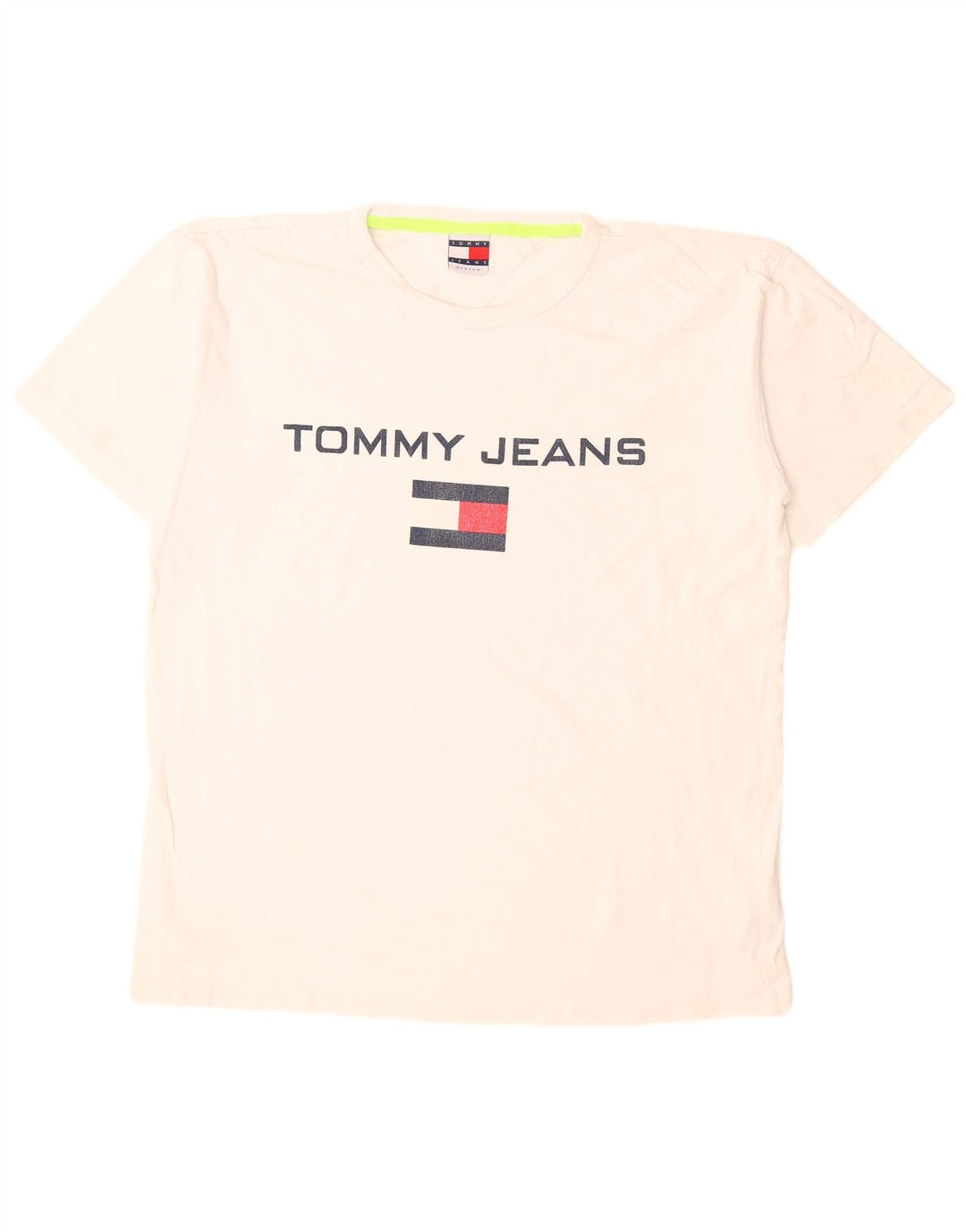 Ανδρικό γραφικό T-Shirt Tommy Hilfiger Top Μεσαίο λευκό βαμβακερό