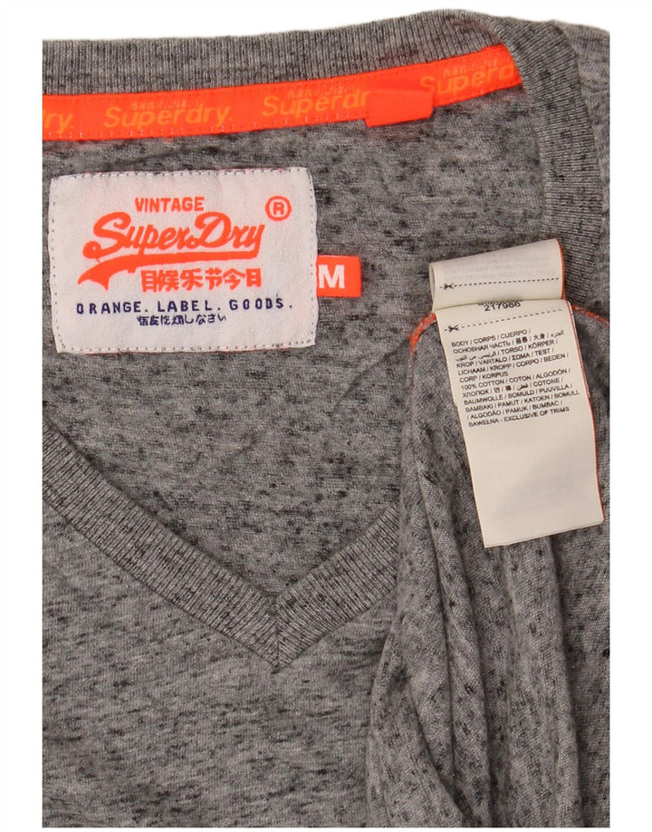 Ανδρικό μπλουζάκι SUPERDRY Τοπ μεσαίου γκρι βαμβακερό