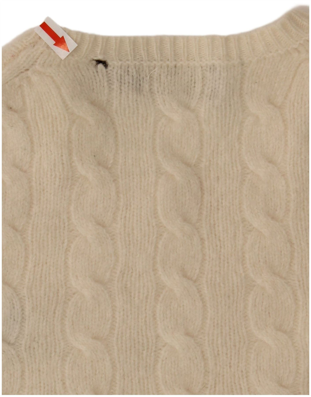 Polo Ralph Lauren Γυναικείο πουλόβερ με λαιμόκοψη UK 12 Medium Off White