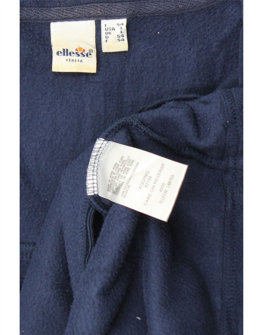 Ellesse Ανδρικό Fleece Jacket UK 40 Large Navy Blue Polyester