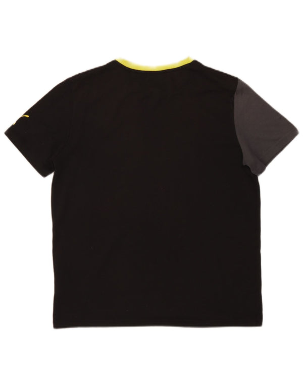 Puma Boys Graphic T-Shirt Top 15-16 Years Black Colourblock Polyester