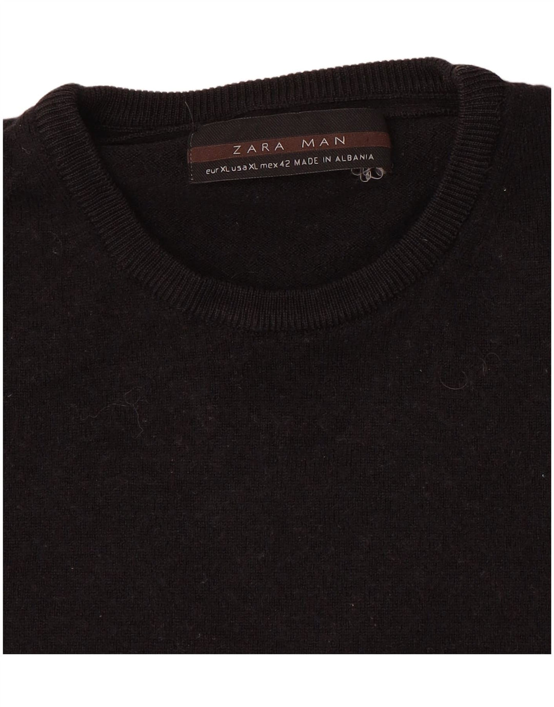 Ανδρικό πουλόβερ Zara Crew Neck Jumper XL Μαύρο