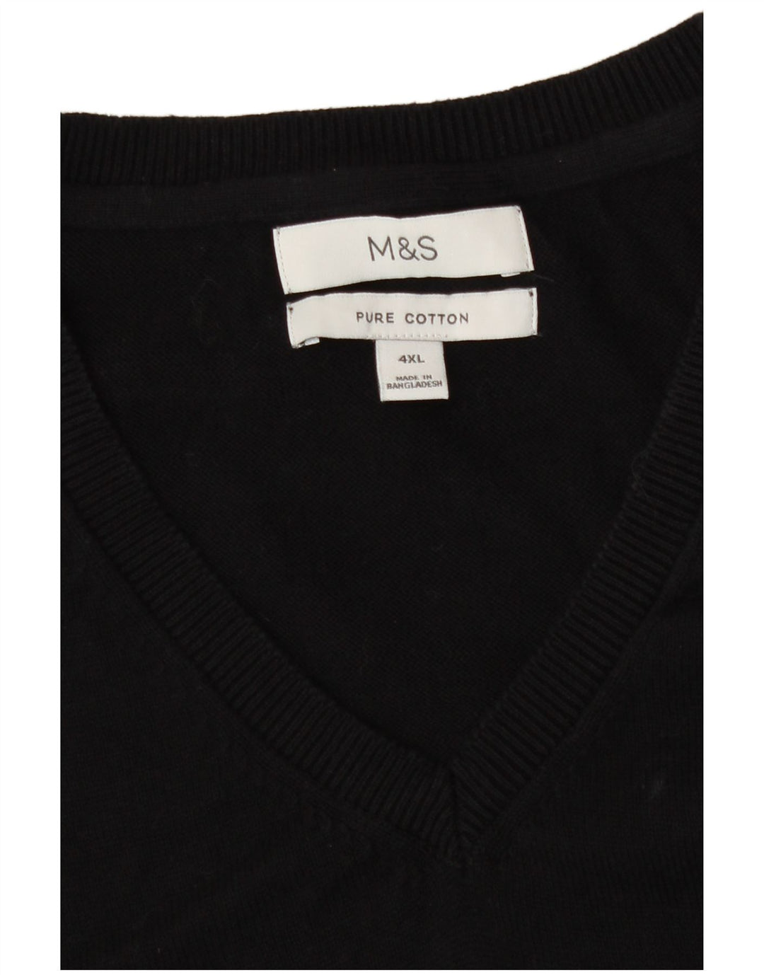 Marks & Spencer Ανδρικό γιλέκο Tank Top 4XL Μαύρο βαμβακερό