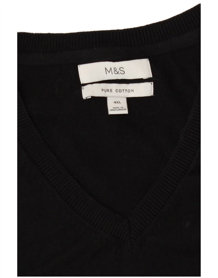 Marks & Spencer Ανδρικό γιλέκο Tank Top 4XL Μαύρο βαμβακερό