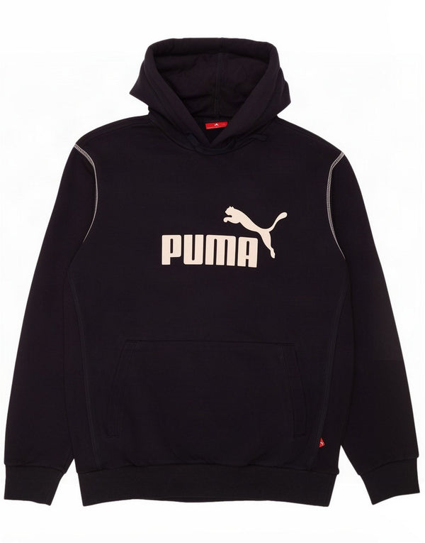 Puma Mens Graphic Hoodie Jumper Small Navy Blue