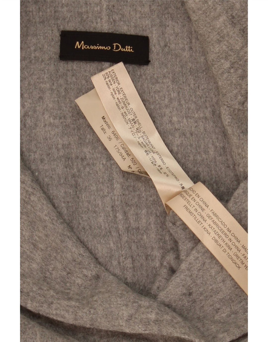 Massimo Dutti Γυναικείο μπουφάν μπλέιζερ με διπλό στήθος EU 36 XS Γκρι
