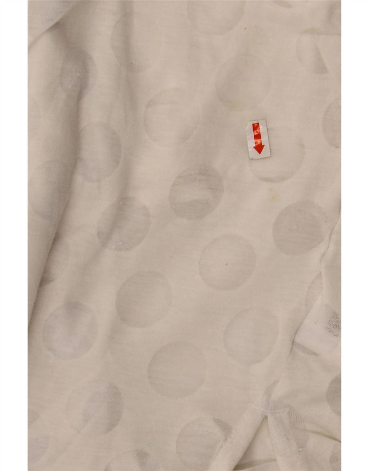 Γυναικείο γιλέκο ADIDAS τοπ UK 10 Small White Geometric Polyester