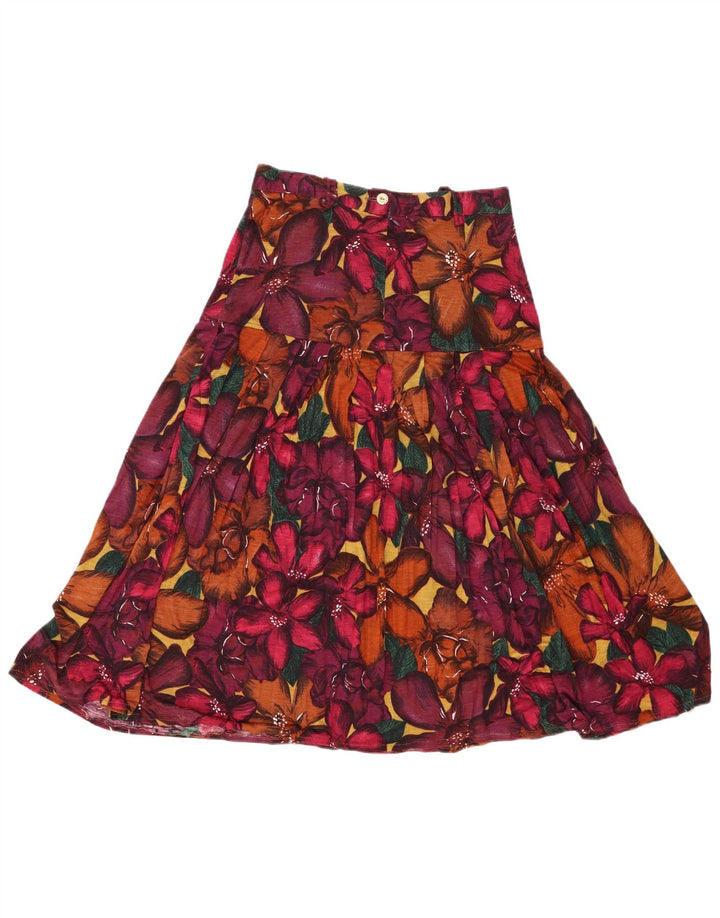 Vintage γυναικεία φούστα σε γραμμή Α IT 42 Medium W26 Πολύχρωμη Floral