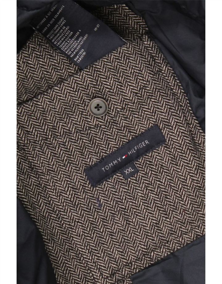 Tommy Hilfiger Ανδρικό μπουφάν με επένδυση UK 44 2XL Γκρι μαλλί ψαροκόκαλο
