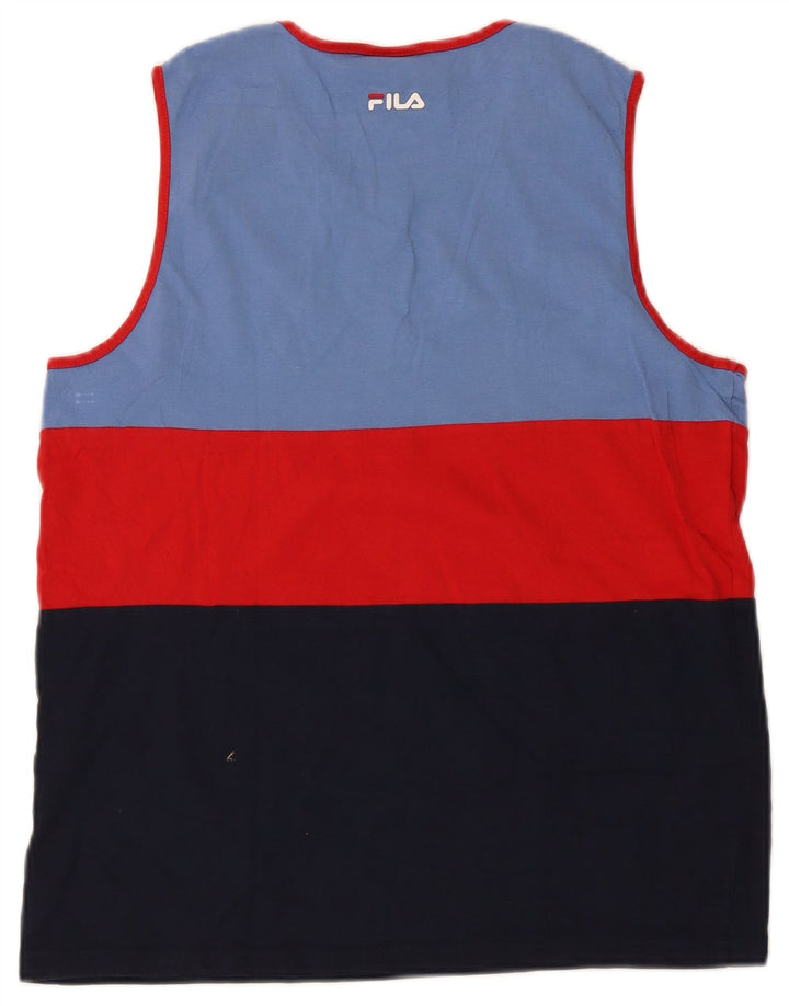 FILA Boys Vest Top 15-16 Years Πολύχρωμο Colourblock
