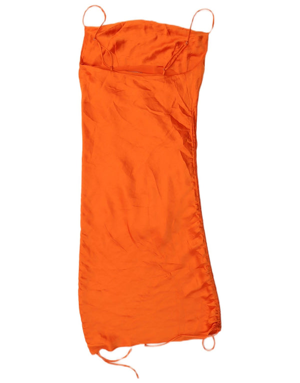 Zara Γυναικείο Slip Dress UK 8 Small Orange Polyester