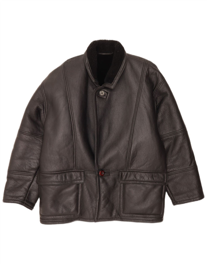 Vintage Ανδρικό Shearling Jacket IT 48 Medium Black