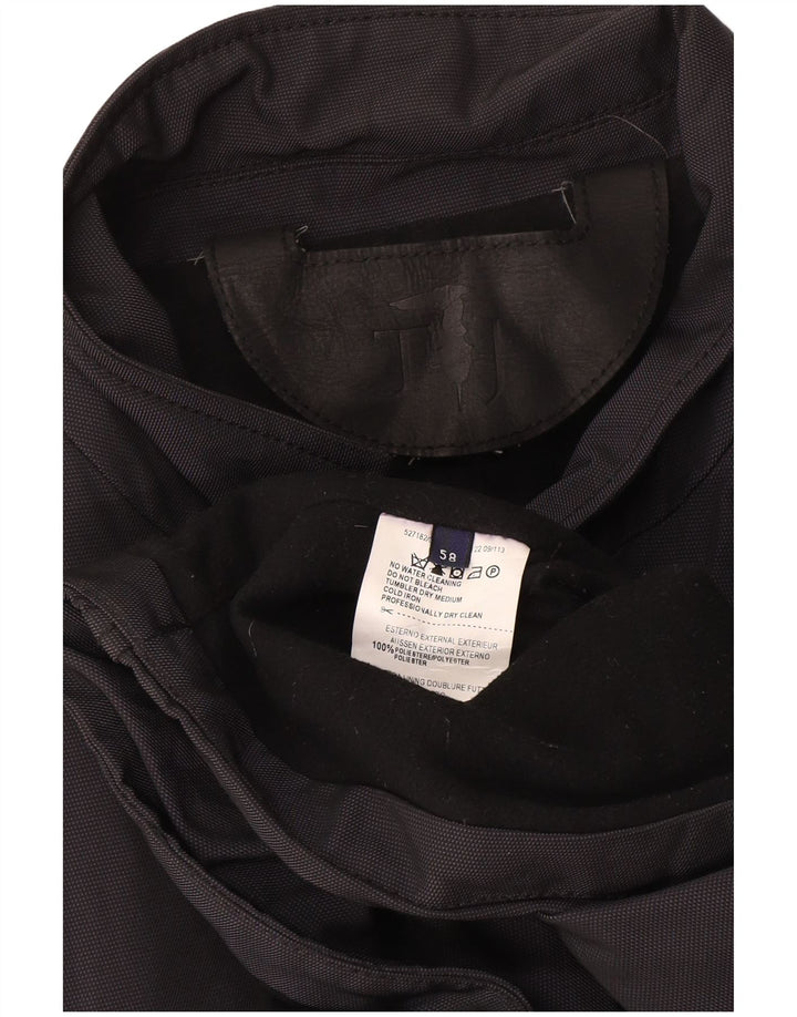 Trussardi Mens Utility Jacket IT 58 4XL Navy Blue Polyester