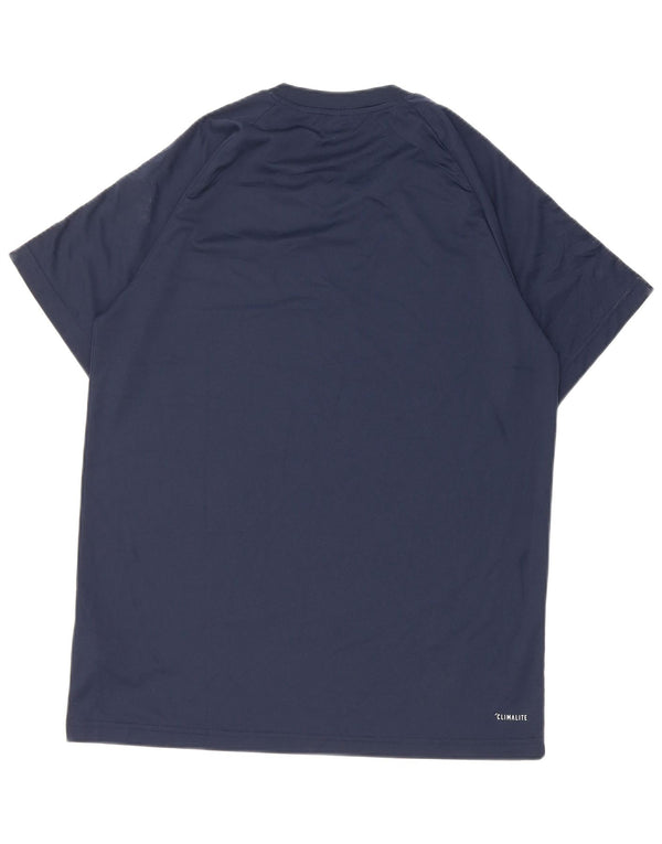 Ανδρικό T-Shirt Climalite Adidas Top Medium Navy Blue Polyester