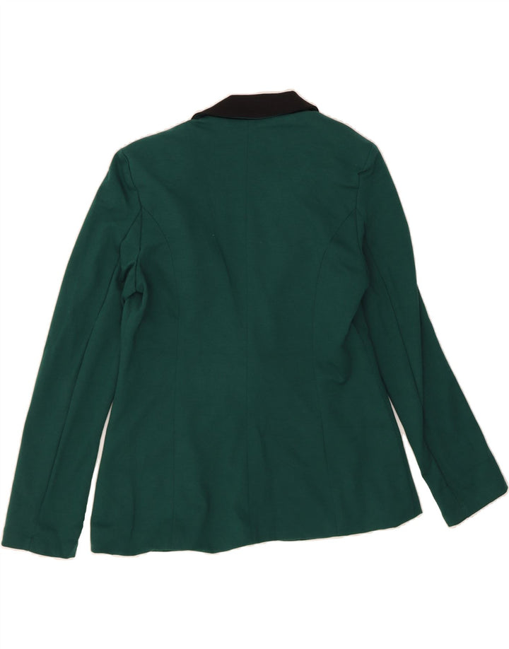 MOSSIMO Womens 1 Button Blazer Jacket UK 14 Large Green Colourblock Vintage Mossimo and Second-Hand Mossimo from Messina Hembry 