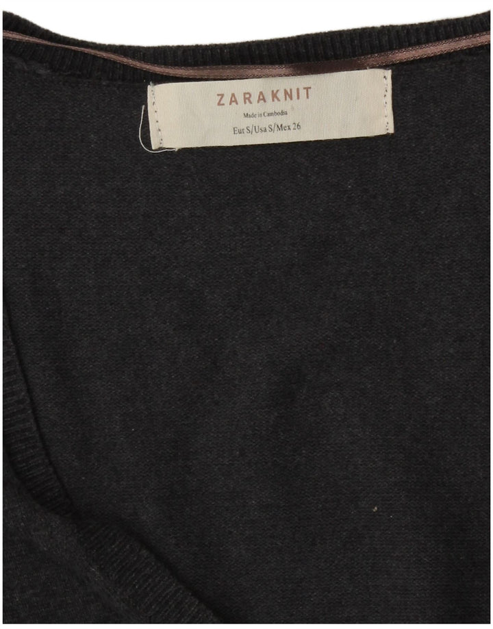 Zara Γυναικεία Ζακέτα UK 10 Small Grey
