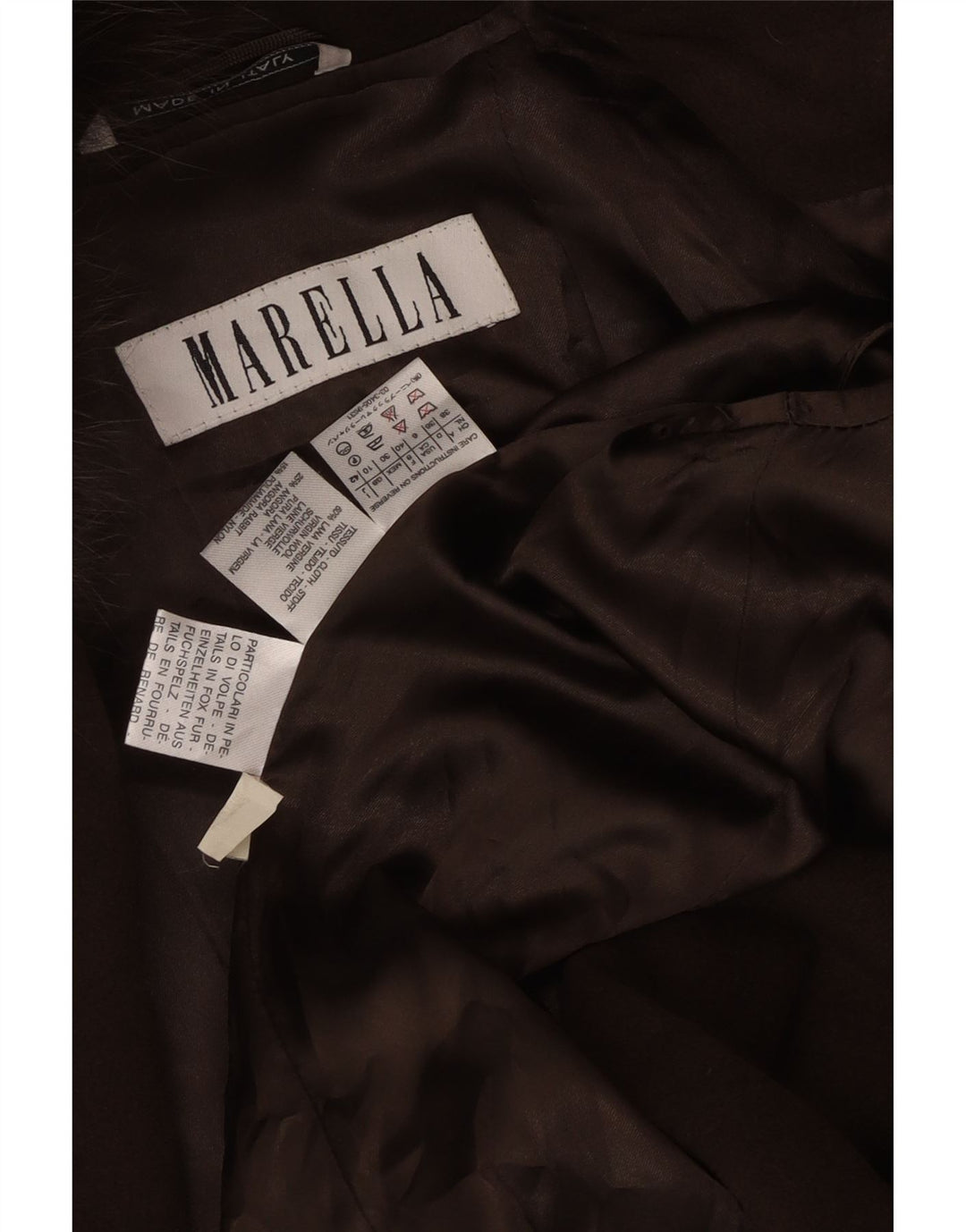 Γυναικείο Πανωφόρι Marella Oversized UK 10 Μικρό καφέ παρθένο μαλλί