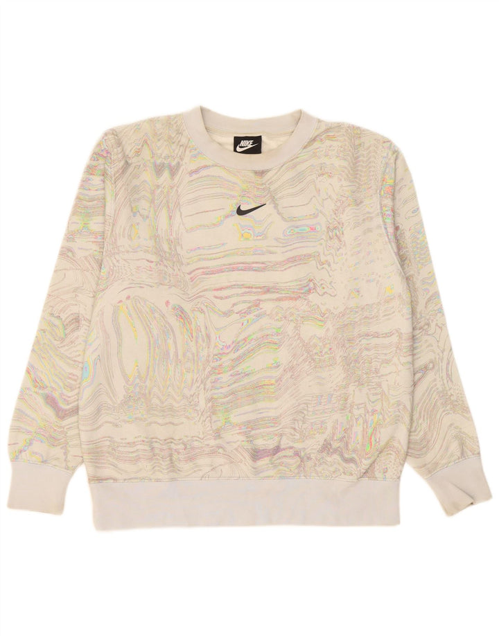 Γυναικείο φούτερ με αφηρημένο σχέδιο Nike Jumper UK 10 Small Off White