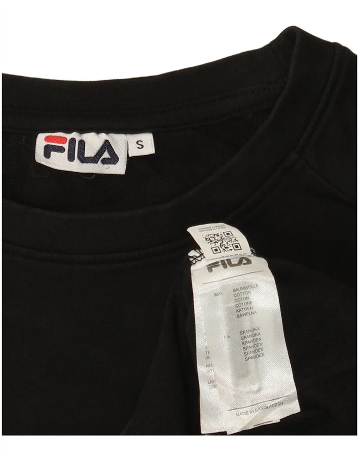 Γυναικείο γραφικό φούτερ FILA Jumper UK 10 Small Black Cotton