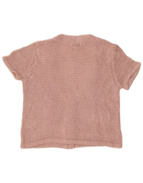 AMY VERMONT Γυναικείο κοντομάνικο πουλόβερ ζακέτα UK 20 2XL Ροζ