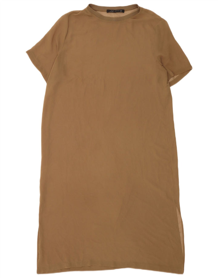 Zara Γυναικείο Βασικό Φόρεμα UK 18 XL Καφέ
