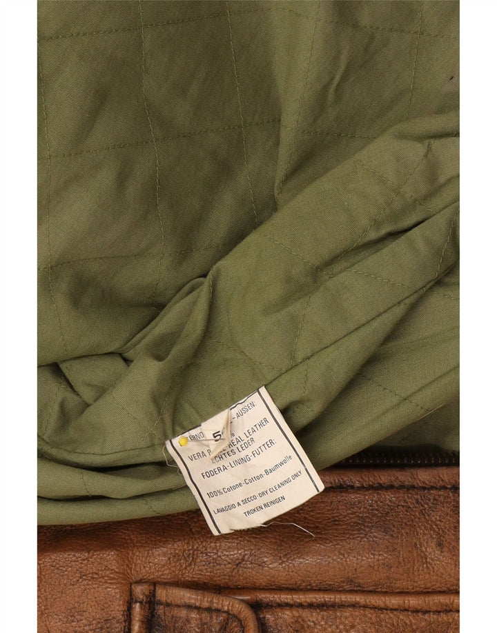 Vintage Ανδρικό Δερμάτινο Μπουφάν IT 56 2XL Καφέ