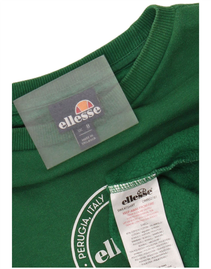 Ellesse Γυναικείο Γυναικείο Φούτερ μεγάλου μεγέθους, Jumper UK 8 Small Green