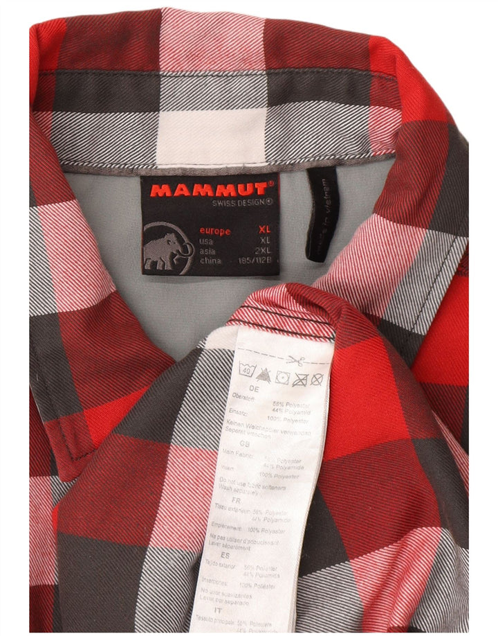 Ανδρικό φανελένιο πουκάμισο Mammut XL Κόκκινο Check Polyester