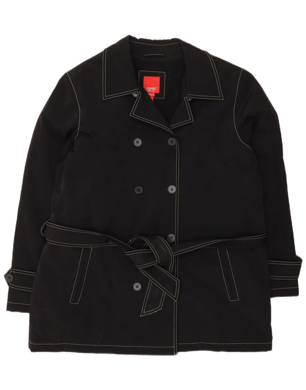 Esprit Womens Sherpa Pea Coat UK 18 XL Μαύρος Πολυεστέρας