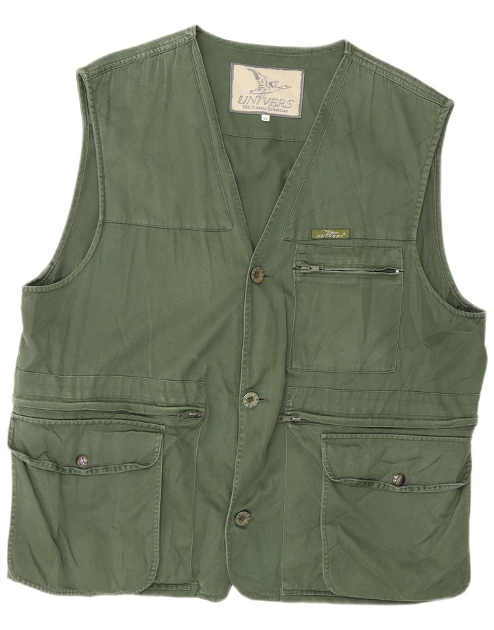 Univers Mens Utility Gilet IT 54 2XL Green