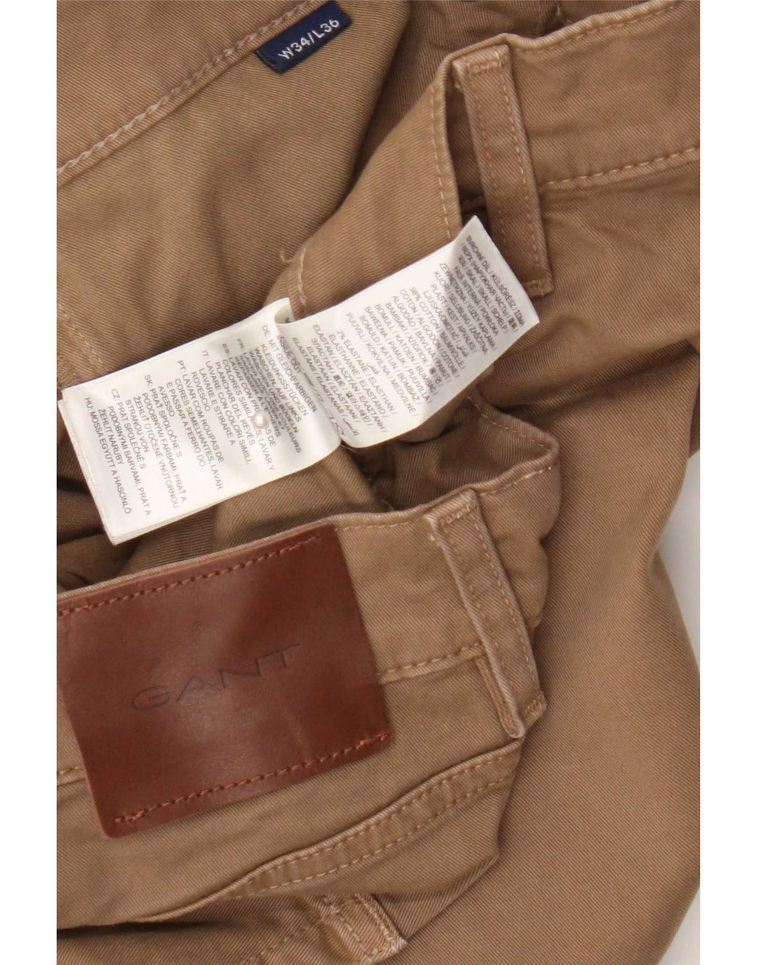 Ανδρικό παντελόνι Gant Slim Cargo W34 L32 Καφέ βαμβακερό