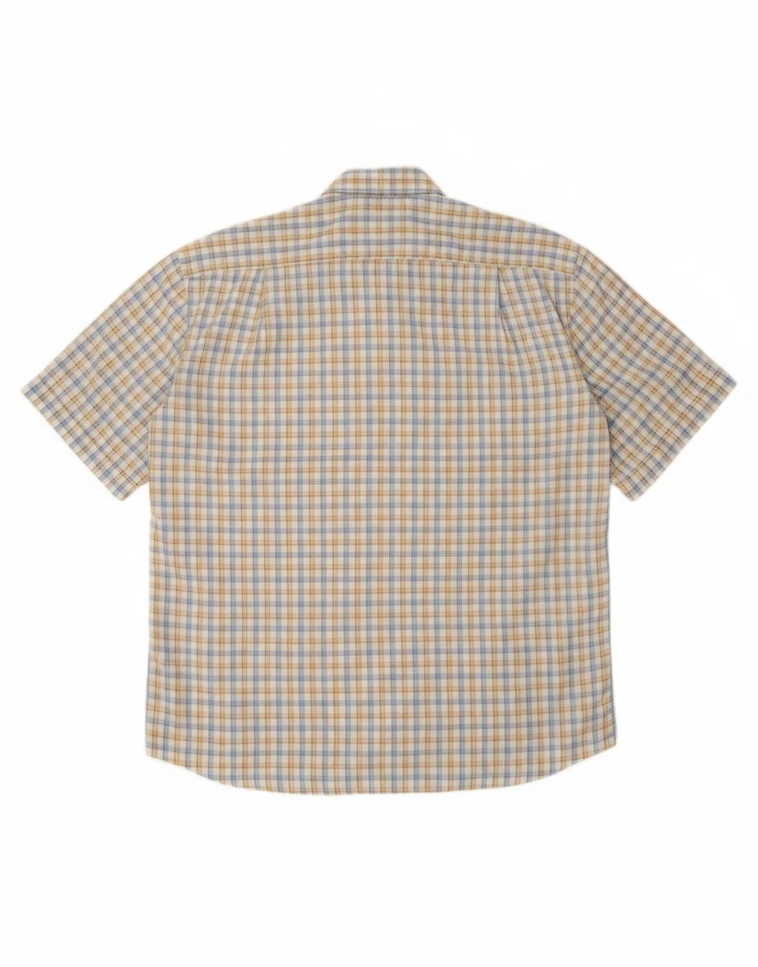 ROCCOBAROCCO Mens Short Sleeve Shirt Large Multicoloured Check Cotton