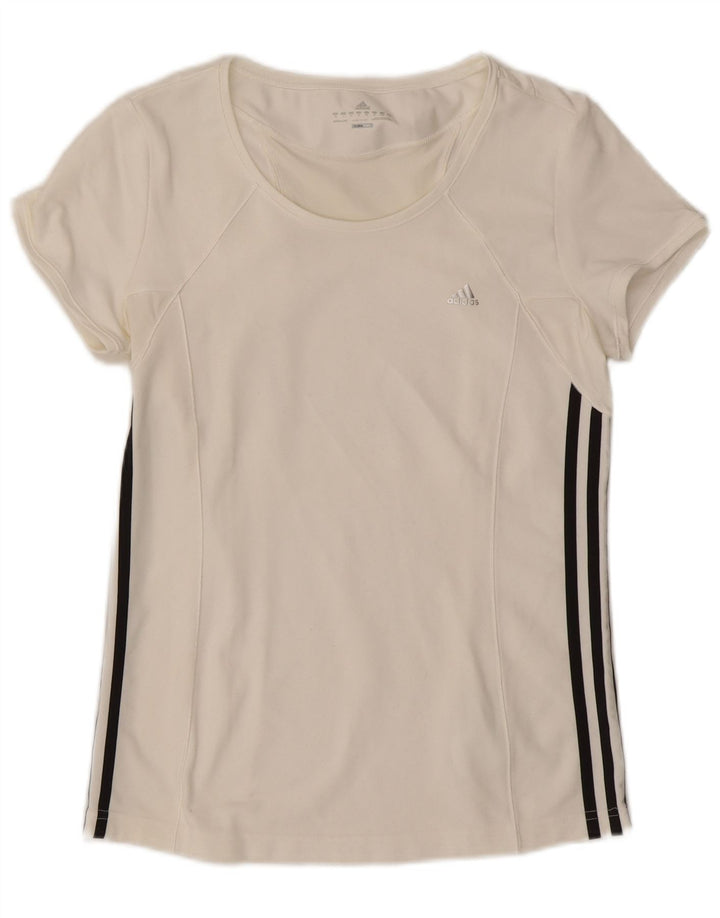 Adidas Γυναικείο T-Shirt Top UK 18 XL Λευκός Πολυεστέρας