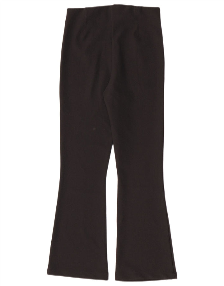 Zara Γυναικεία κολάν Flare UK 12 Medium Black Polyester