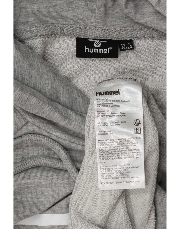 Ανδρικά γραφικά κουκούλα Hummel, XL, πολυεστέρας με γκρι φλύκταινες