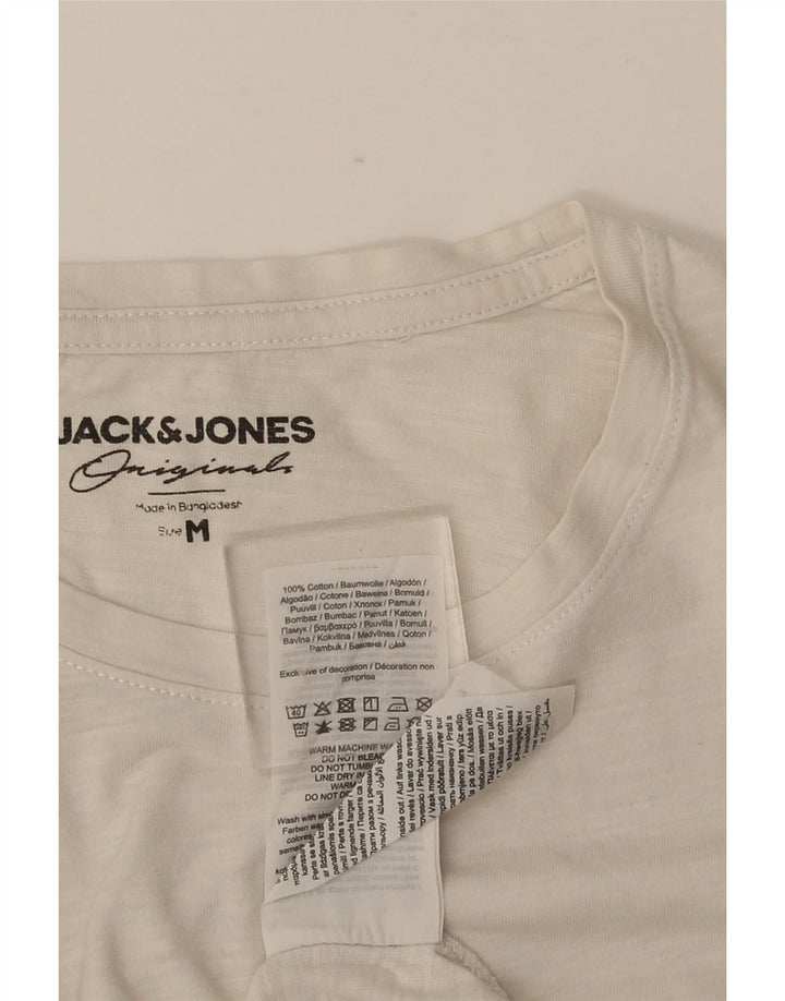 Ανδρικό T-Shirt JACK & JONES Τοπ μεσαίο λευκό φλοράλ βαμβακερό