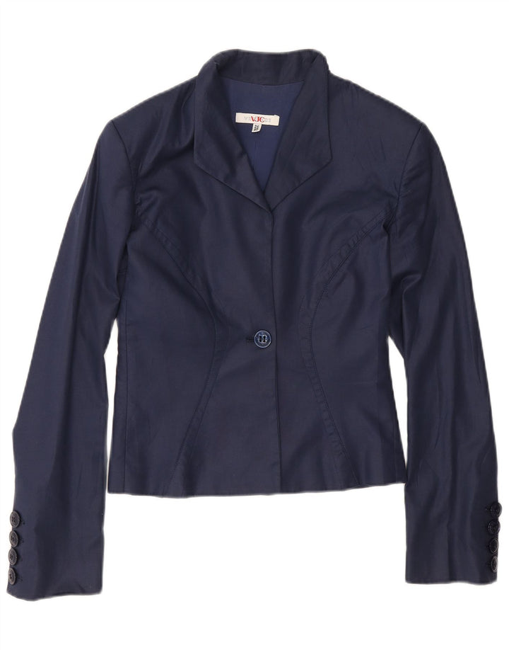 Versace Γυναικείο Μπουφάν Blazer 1 Κουμπί IT 40 Small Navy Blue Βαμβακερό