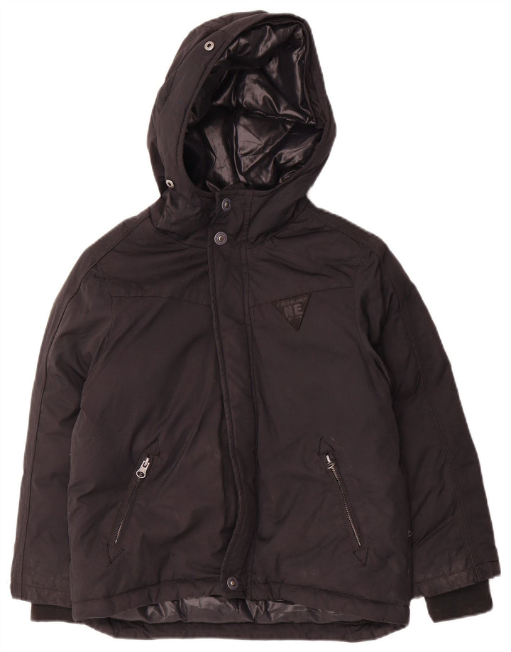 Μπουφάν Timberland Boys Hooded Gadded Jacket 7-8 Years Black Polyamide