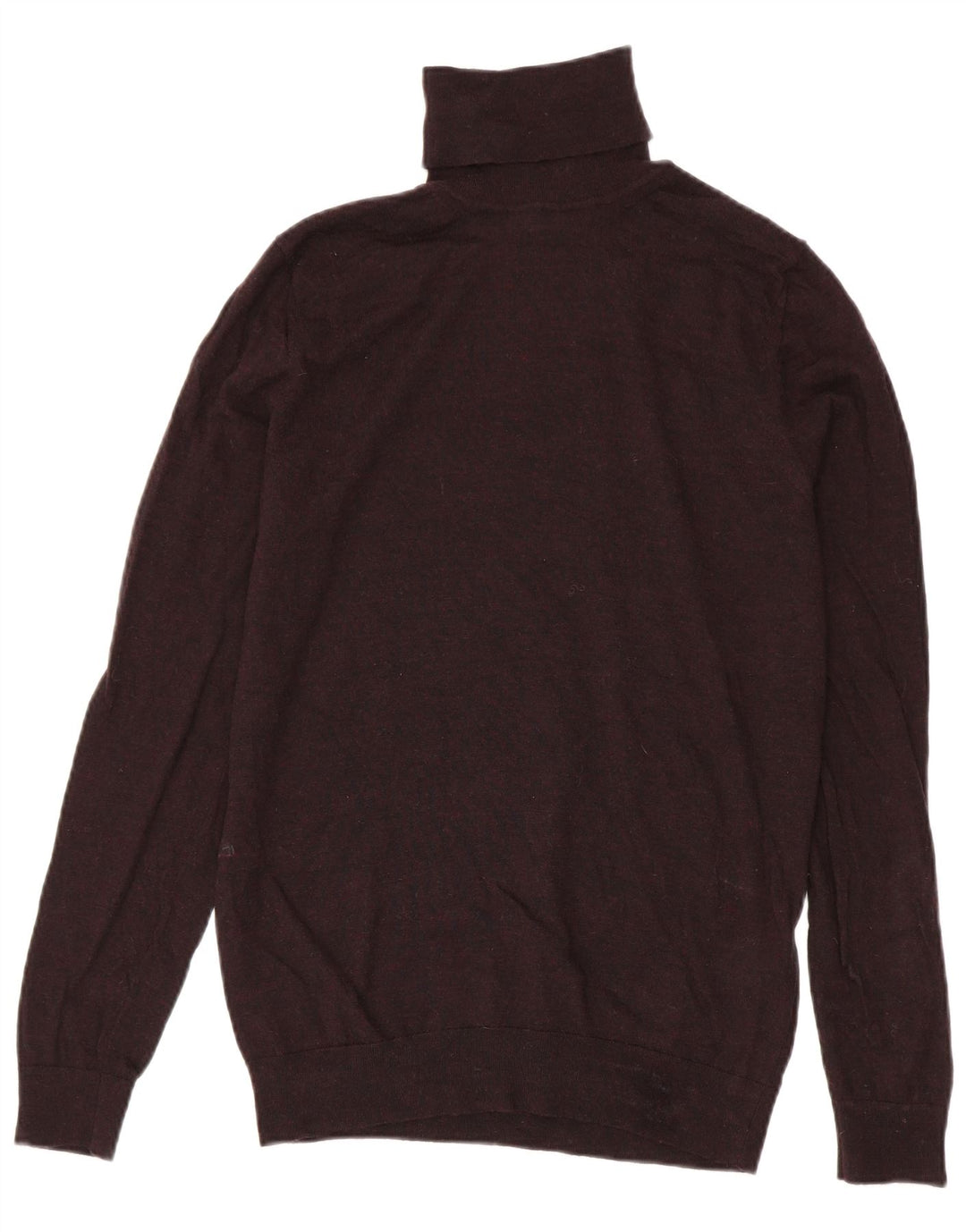 Ανδρικό πουλόβερ Reiss Roll Neck, Μαλλί μεσαίο μπορντό