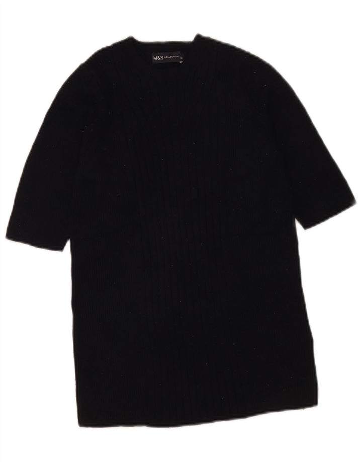 Marks & Spencer Γυναικείο πουλόβερ με λαιμό σκάφος UK 12 Medium Navy Blue