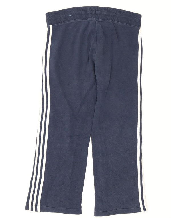 Adidas γυναικεία φόρμα φόρμας φαρδιά πόδι UK 6 XS Navy Blue Cotton