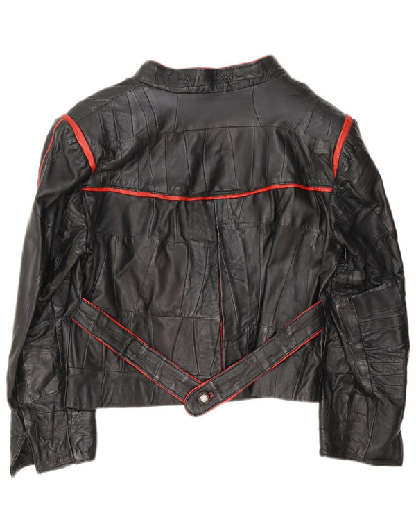 Vintage γυναικείο μπουφάν μπλέιζερ με 3 κουμπιά EU 40 Medium Black Patchwork