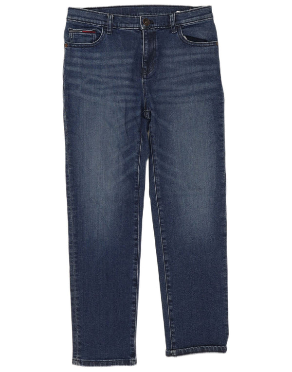 Tommy Hilfiger Boys Straight Jeans 13-14 ετών W28 L25 Navy Blue Cotton