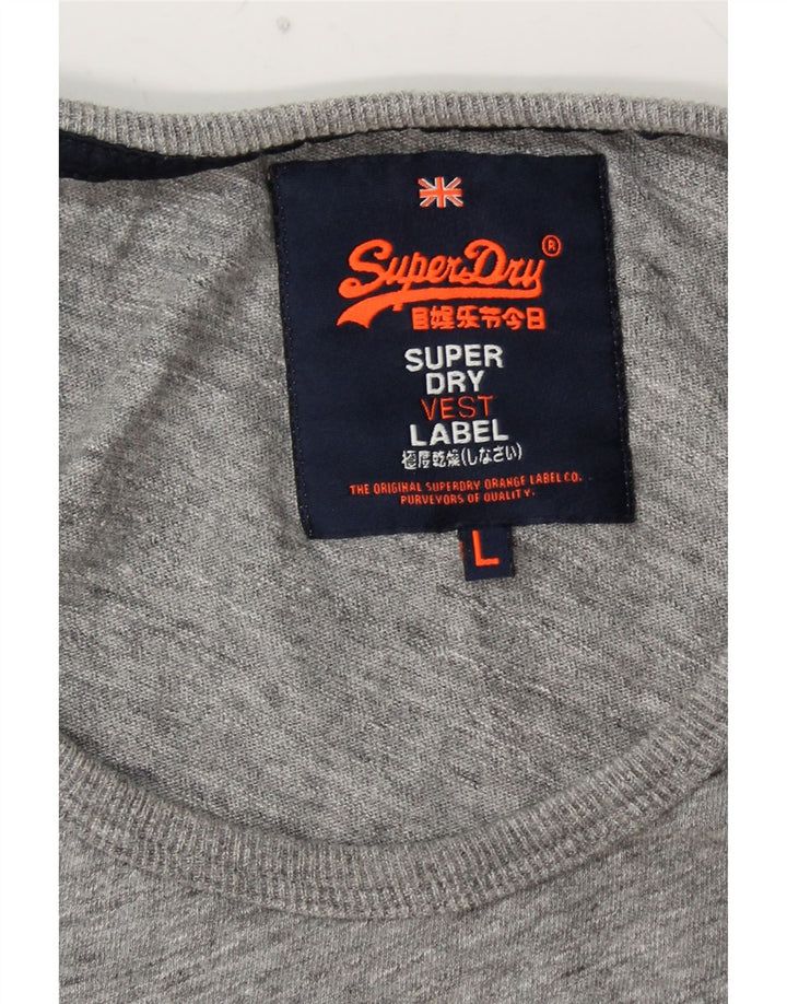 Ανδρικό γραφικό γιλέκο SUPERDRY Top Large Grey Colourblock