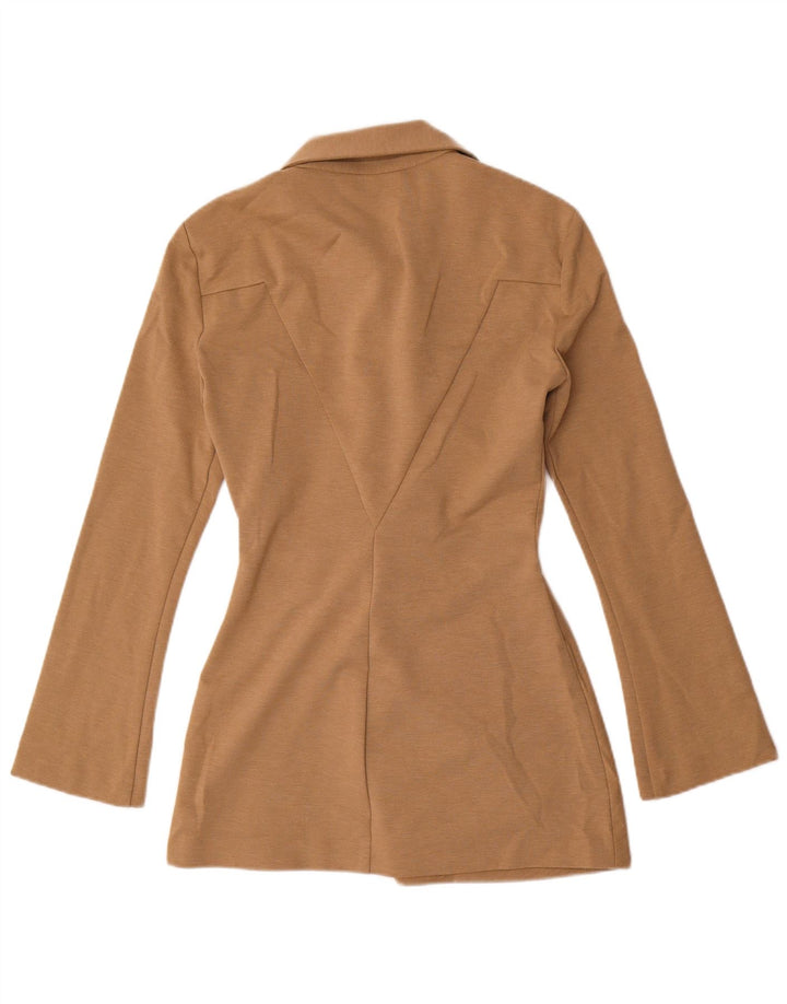 Zara Γυναικείο πουκάμισο Μπλούζα UK 10 Small Brown Πολυεστέρας
