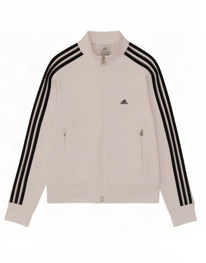 Γυναικεία αθλητική φόρμα Adidas Top Jacket UK 10 Small White Polyester
