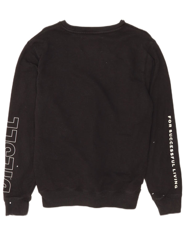 Diesel Γυναικείο Γραφικό Φούτερ Jumper UK 14 Μεσαίο μαύρο βαμβακερό