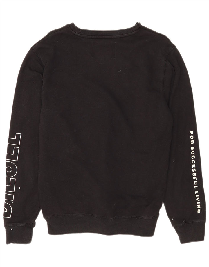 Diesel Γυναικείο Γραφικό Φούτερ Jumper UK 14 Μεσαίο μαύρο βαμβακερό