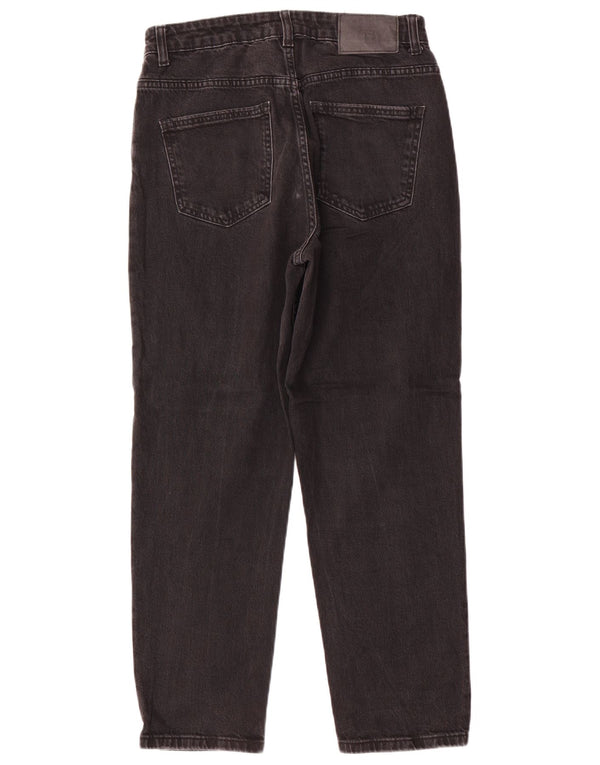 Zara Γυναικείο Straight Jeans EU 40 Medium W30 L27 Μαύρο βαμβακερό
